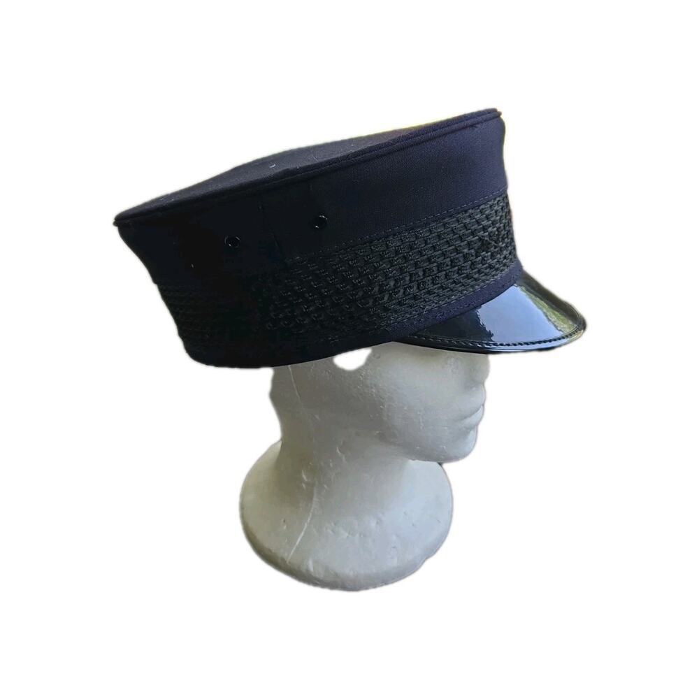 Vintage Railroad Conductor Hat Size 7 1/2 Wool 1940's 50's